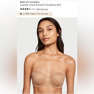 Body By Victoria Lightly Lined Strapless Bra